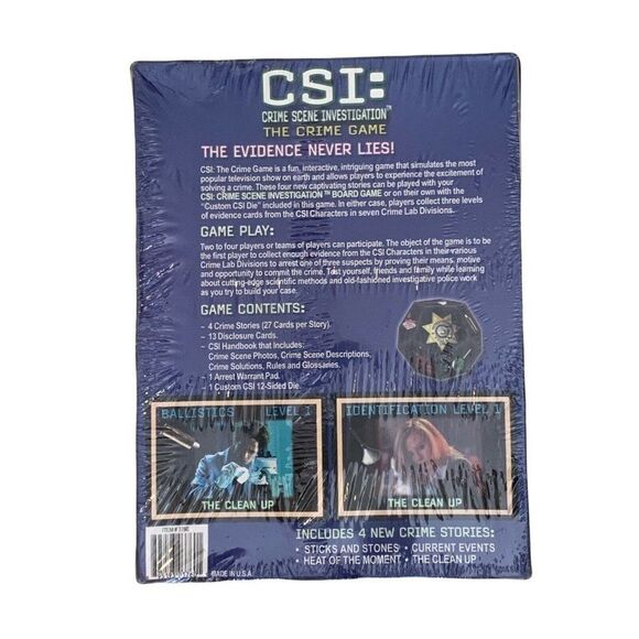 CSI
Crime Scene Investigation The Board Game-8 Crime Stories-2004 New Sealed - Picture 4 of 6